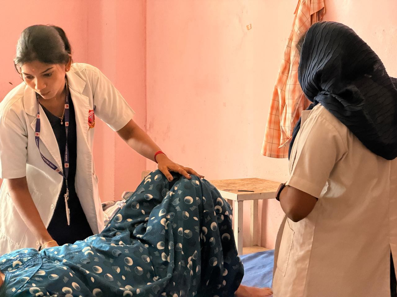 Students during clinical patient training